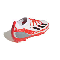 adidas X Speedportal Messi.1 Gazon Naturel Chaussures de Foot (FG) Enfants Blanc Rouge Noir