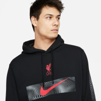Nike Liverpool Club Hoodie Trainingspak 2022-2023 Zwart Rood