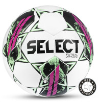Select Futsal Attack v22 Voetbal Maat 4 Wit Groen Paars