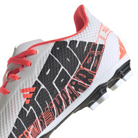 adidas X Speedportal Messi.4 Gras / Kunstgras Voetbalschoenen (FxG) Wit Rood Zwart