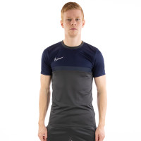 Nike Dry Academy Pro Trainingsshirt Antraciet Donkerblauw
