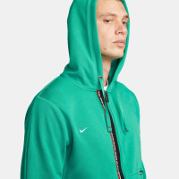 Sweat à capuche zippé Nike F.C. Tribuna Vert Rouge Blanc