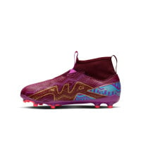 Nike Zoom Mercurial Superfly 9 Academy KM Gazon Naturel Gazon Artificiel Chaussures de Foot (MG) Enfants Mauve Bordeaux Or