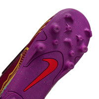 Nike Mercurial Vapor 15 Club KM Gazon Naturel Gazon Artificiel Chaussures de Foot (MG) Enfants Bordeaux Or Bleu