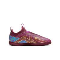 Nike Zoom Mercurial Vapor 15 Academy KM Chaussures de Foot en Salle (IN) Enfants Mauve Bordeaux Or