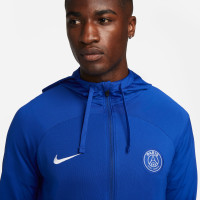 Nike Paris Saint-Germain Strike Full-Zip Hooded Trainingspak 2022-2023 Blauw Wit