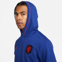 Nike Nederland Travel Fleece Hoodie 2022-2024 Blauw Oranje