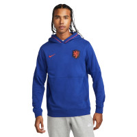 Nike Nederland Travel Fleece Hoodie 2022-2024 Blauw Oranje