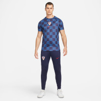 Nike Croatie Strike Pantalon d'Entraînement 2022-2024 Bleu Foncé Rouge