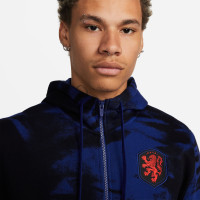 Nike Pays-Bas Club Full-Zip Survêtement à Capuche 2022-2024 Bleu Noir