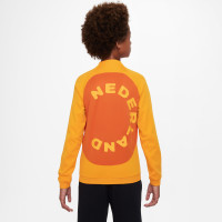 Veste d'entraînement Nike Netherlands Academy Pro Anthem 2022-2024 pour enfants, orange et noir