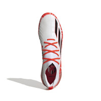 adidas X Speedportal Messi.1 Gazon Naturel Chaussures de Foot (FG) Blanc Rouge Noir