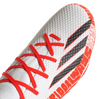 adidas X Speedportal Messi.3 Gazon Naturel Chaussures de Foot (FG) Blanc Rouge Noir