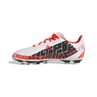 adidas X Speedportal Messi.4 Gazon Naturel Gazon Artificiel Chaussures de Foot (FxG) Enfants Blanc Rouge Noir