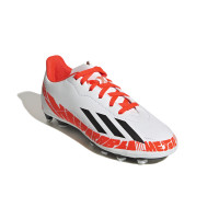 adidas X Speedportal Messi.4 Gras / Kunstgras Voetbalschoenen (FxG) Kids Wit Rood Zwart