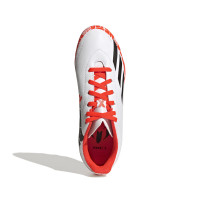 adidas X Speedportal Messi.4 Gazon Naturel Gazon Artificiel Chaussures de Foot (FxG) Enfants Blanc Rouge Noir