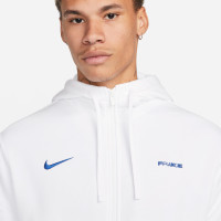 Nike France Club Full-Zip Veste 2022-2024 Blanc Bleu