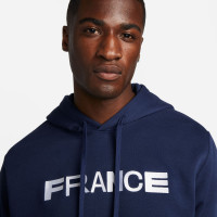 Nike Frankrijk Club Hoodie Trainingspak 2022-2024 Blauw Wit