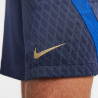 Nike France Strike Short d'Entraînement 2022-2024 Bleu Foncé Or