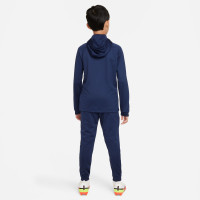Nike France Full-Zip Hooded Survêtement 2022-2024 Enfants Bleu Foncé Or
