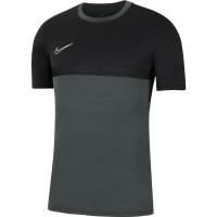 Nike Dry Academy Pro Trainingsshirt Kids Donkergrijs Zwart