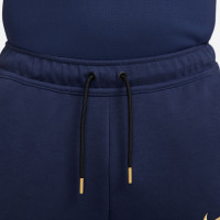 Nike Frankrijk Tech Fleece Full-Zip Trainingspak 2022-2024 Blauw Goud