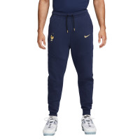 Nike Frankrijk Tech Fleece Full-Zip Trainingspak 2022-2024 Blauw Goud