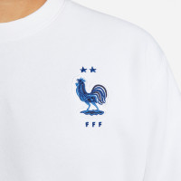 Nike Frankrijk Club Crew Sweater 2022-2024 Wit Blauw