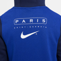 Nike Paris Saint-Germain Club Fleece Veste 2022-2023 Enfants Bleu Foncé Blanc