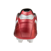 Mizuno Morelia II Elite Gazon Naturel Chaussures de Foot (FG) Rouge Blanc