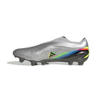 adidas X Speedportal+ Gras Voetbalschoenen (FG) Zilver Zwart Geel