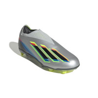 adidas X Speedportal+ Gras Voetbalschoenen (FG) Kids Zilver Zwart Geel