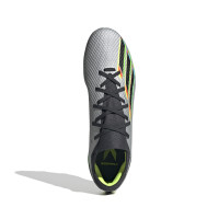 adidas X Speedportal.3 Gazon Naturel Chaussures de Foot (FG) Argent Noir Jaune