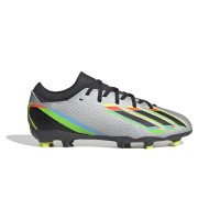 adidas X Speedportal.3 Gras Voetbalschoenen (FG) Kids Zilver Zwart Geel