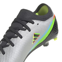 adidas X Speedportal.3 Gras Voetbalschoenen (FG) Kids Zilver Zwart Geel