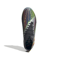 adidas Predator Edge.1 Gazon Naturel Chaussures de Foot (FG) Argent Noir Jaune