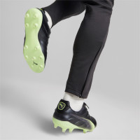PUMA King Platinum 21 Gazon Naturel / Gazon Artificiel Chaussures de Foot (MG) Noir Vert Clair