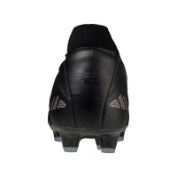 Mizuno Morelia Neo III Pro Gras Voetbalschoenen (FG) Zwart Grijs