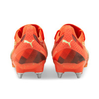 PUMA Ultra Ultimate Crampons Vissés Gazon Naturel Chaussures de Foot (SG) Orange Vert Clair