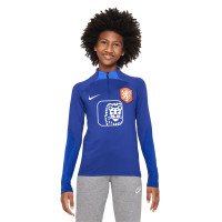 Haut d'Entraînement Nike Netherlands Strike 2022-2024 pour enfants Bleu Blanc