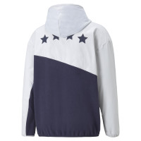 PUMA Italie FtblStatement Sweat à Capuche Hiver 2022-2024 Gris Bleu Foncé Bleu Clair