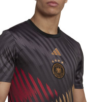 adidas Allemagne Pre-Match Maillot d'Entraînement 2022-2024 Noir Or Rouge