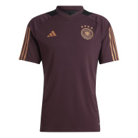 adidas Duitsland Trainingsshirt 2022-2024 Bordeauxrood Goud