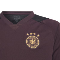 adidas Duitsland Trainingsshirt 2022-2024 Kids Bordeauxrood Goud