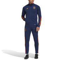 adidas Spanje Full-Zip Trainingspak 2022-2024 Donkerblauw