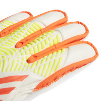 adidas Predator Match Fingersave Gants de Gardien de But Enfants Blanc Jaune Orange Bleu