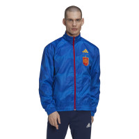 adidas Spanje Anthem Trainingsjack 2022-2024 Blauw Rood