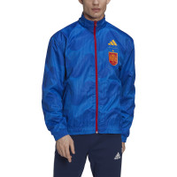 adidas Spanje Anthem Trainingsjack 2022-2024 Blauw Rood