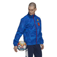 adidas Spanje Anthem Trainingsjack 2022-2024 Blauw Rood