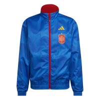 adidas Spanje Anthem Trainingsjack 2022-2024 Blauw Rood